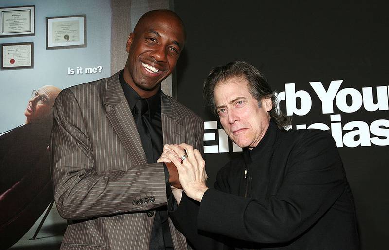 LOS ANGELES, CA - SEPTEMBER 15:  Actors J.B Smoove and Richard Lewis arrive at HBO's "Curb your Enthusiasm" Season 7 on September 15, 2009 in Los Angeles, California.  (Photo by Valerie Macon/Getty Images)