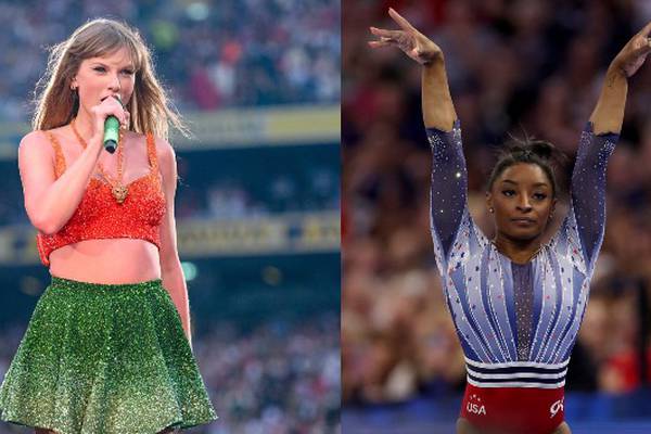 Taylor Swift reacts to gymnast Simone Biles setting her routine to "...Ready for It?"